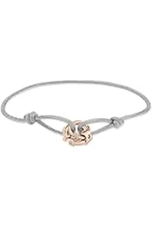liebeskind Berlin LJ-1648-B-21 - Pulsera de tela con colgante de acero inoxidable en IP , 21 cm, Acero inoxidable, No es una piedra preciosa