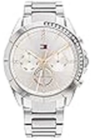 Tommy Hilfiger Reloj Analógico de Cuarzo Multifunción para Mujer con Correa de Acero Inoxidable Plateada - 1782384