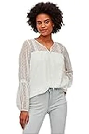 VILA Viedee L/S Top/Su-Noos Blusas, Blancanieves, 40 para Mujer