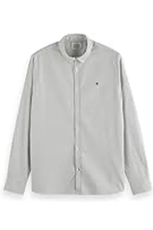 Scotch&Soda Seasonal Essentials-Camiseta Oxford a Rayas, , XL para Hombre