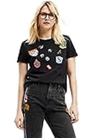 Desigual Camiseta de Manga Corta, , L para Mujer