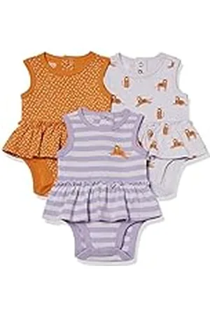 Amazon Vestidos Tipo Body sin Mangas Bebé Niña, Pack de 3, , Prematuro
