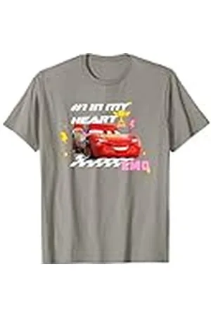 Cars Lightning McQueen In My Heart Valentine Camiseta