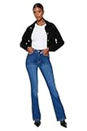 Trendyol Damen Gerade Fackel Hohe Taille Jeans, , 40 De Las Mujeres