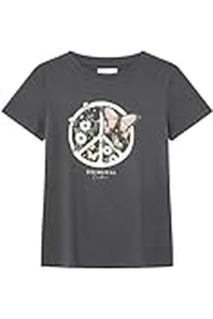 Springfield Camiseta de Manga Corta Peace Print gráfica algodón, , S para Mujer