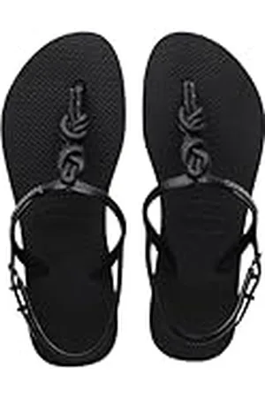 Havaianas Twist Plus, Sandalias Mujer, Black/Black, 41/42