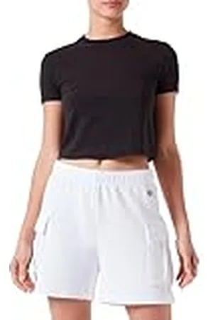 Champion Legacy Icons W-Spring Terry Cargo Bermudas Pantalones Cortos, Color Blanco, L para Mujer