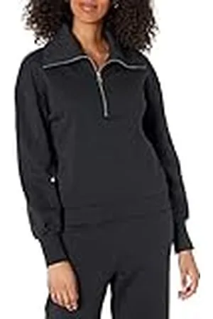 THE DROP Sudadera Hayley para mujer, forro polar, media cremallera, M