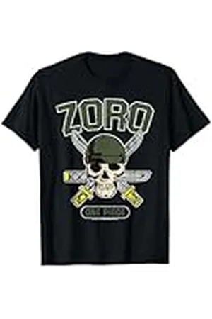 Onepiece Sombrero de paja de una pieza con el logotipo de Roronoa Zoro Camiseta
