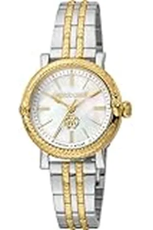Roberto Cavalli By Franck Muller Reloj Analógico para Mujeres de Cuarzo con Correa en Acero Inoxidable RV1L193M0081