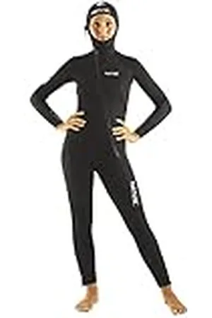 SEAC Club Lady 5 mm Neoprene Suit with Integrated Hood Powertex protections in The Shoulders, Knees and Lower Back, Mujeres, , XL