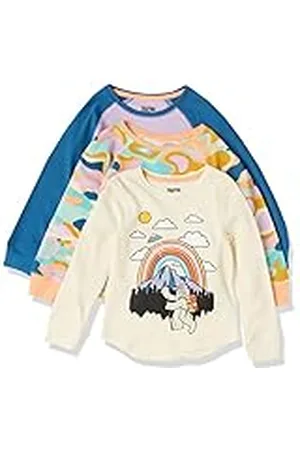 Amazon Camisetas Térmicas de Manga Larga (Previamente Spotted Zebra) Niña, Pack de 3, , 8 años