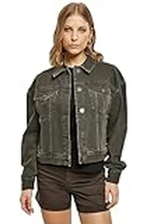 Urban classics Ladies Oversized Colored Denim Jacket Chaqueta, , 5X-Large para Mujer