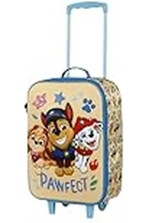 Paw Patrol Patrulla Canina-Maleta Trolley Soft 3D, 17 x 33 x 52 cm, Capacidad 26 L