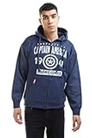 Marvel Property of Zipped Hood Sudadera con Capucha, , Large (Pack de 28) para Hombre