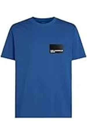 Karl Lagerfeld Reg SS Box Logo tee Camiseta, Azul, M Hombres