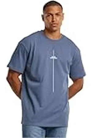 Merchcode Mp0006978-think Different Heavy Oversized tee Camiseta, Color Azul Vintage, XXL Hombres