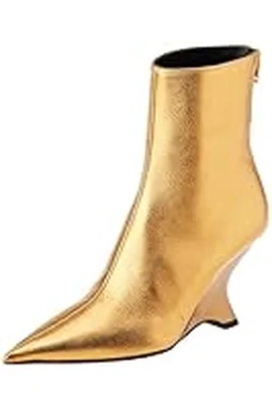 Pinko Albeniz Botín Cuero Lamin, Botas Cortas al Tobillo Mujer, , 41 EU