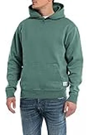 Replay M6702, Sudadera con capucha Hombre, Verde , XS