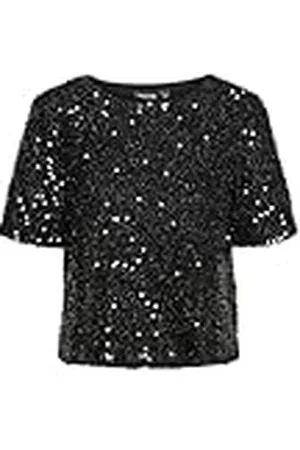 Pieces® Pcserena Sequin SS O-Neck Top Mm Camiseta, , XS Mujeres