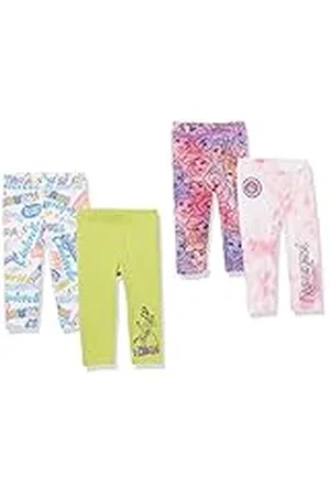 Amazon Disney | Marvel | Star Wars | Frozen | Princess Leggings Niña, Pack de 4, , 11-12 años