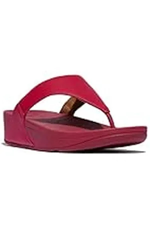 FitFlop Lulu Leather Toepost, Sandalia Mujer, Redberry, 36 EU