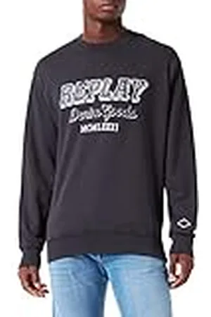 Replay M6314 Sudadera, 098 Negro, XS para Hombre
