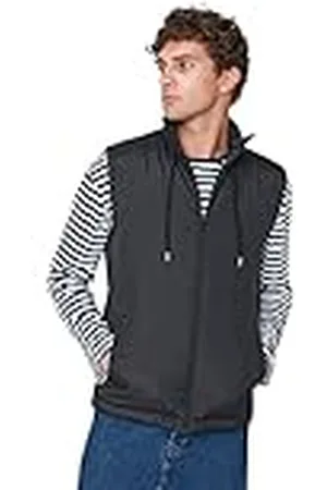 Trendyol Man Regular Puffer Standing Collar Woven Vest Suéter, , S para Hombre