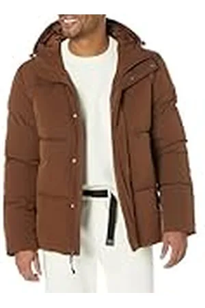 Amazon Abrigo Acolchado con Capucha de Longitud Media (Disponible en Tallas Grandes y Largos Especiales) Hombre, , XL