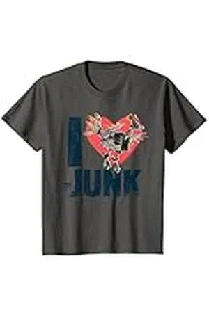 Clangers Niños The Iron Chicken I Love Heart Junk Retro Kids Camiseta