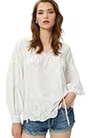 Koton Cut out Detail Puff Sleeve Brode Blouse, , 40 para Mujer
