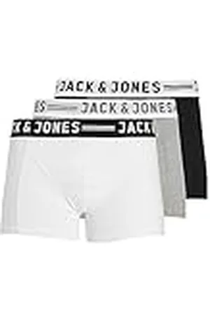 JACK & JONES SENSE TRUNKS 3-PACK Bóxer, Gris (Light Grey Melange), Small (Pack de 3) para Hombre