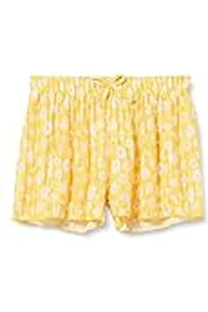 Koton Pleated Floral Printed Shorts Drawstring Pantalones Cortos, , 4-5 años para Niñas