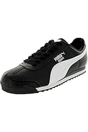 PUMA Roma, Zapatillas Hombre, Negro, Blanco, Plateado, 40 EU
