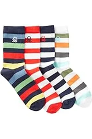 Benetton Calzini (4 Paia) 6ao307048 Calcetines, , 12 años para Niños
