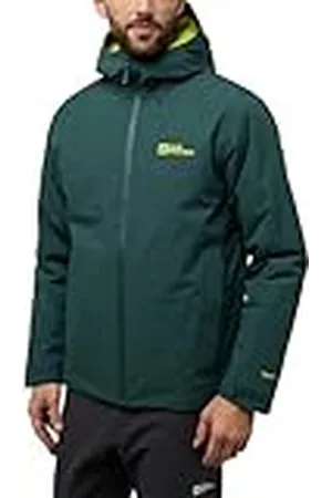 Jack Wolfskin Wisper Ins Jkt M Chaqueta, Negro Oliva/Firefly, XL Hombres