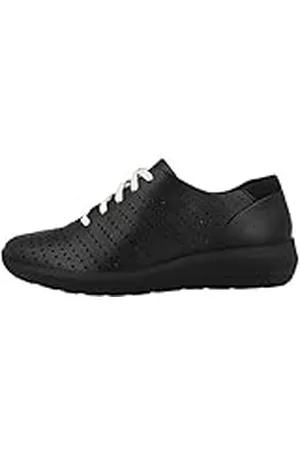 Clarks Kayleigh Aster, Zapatillas, para Mujer, Negro (Black Leather), 41 EU