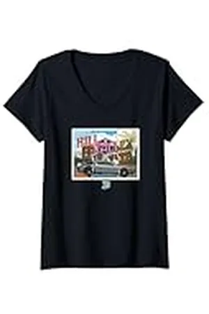 Back To The Future Mujer 40th Anniversary Hill Valley Time Machine Camiseta Cuello V