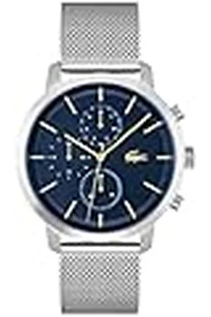 Lacoste Reloj Analógico de Cuarzo Multifunción para Hombre Colección Replay con Correa de Malla de Acero Inoxidable Plateada - 2011256