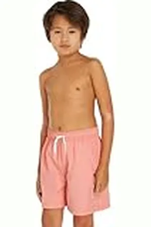 Tommy Hilfiger Bañador Chicos Medium Drawstring Pernera media, Rosa (Rosa), 10-12 Años