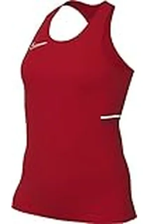 Nike Dri-Fit Academy, Top De Fútbol Sin Mangas, Universidad Rojo/Blanco/Gimnasio Rojo/Blanco, S, Mujer