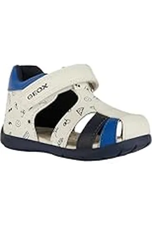 Geox B ELTHAN BOY C, Sandalia para Bebé-Niños, WHITE/ROYAL, 19 EU