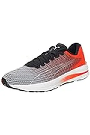 PUMA Electrify Nitro Turn, Zapatillas para Correr Hombre, Plata Black Metallic Silver Cherry Tomato, 42 EU
