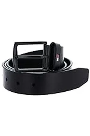 Tommy Hilfiger Hombre Cinturón Denton Matte 3.5 Cinturón de Cuero, , 80