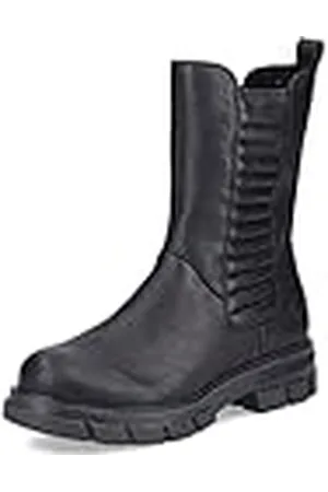 Rieker Mujer Botines Z9181, señora Botines,Botas,Bota,Media Bota,botín,Cremallera,Negro (Schwarz / 00),39 EU / 6 UK