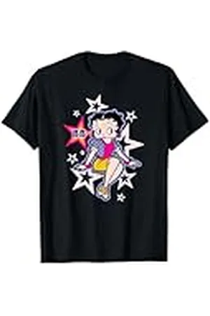 Betty Boop Estrellas y puntos sentados Camiseta