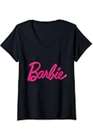 Barbie Camiseta Mujer, Logo Oficial Camiseta Cuello V