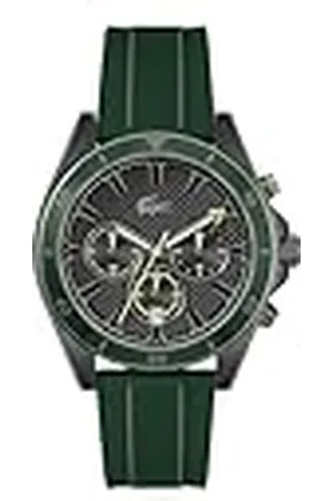 Lacoste Reloj Cronógrafo de Cuarzo para Hombre Colección MAINSAIL con Correa de Silicona Verde - 2011363