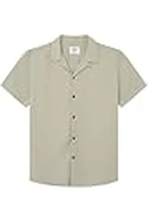 Springfield SPRINGFILED Camisa Manga Corta rústica, Camisa Hombre, Kaki, M