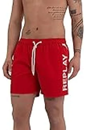 Replay LM1119.000.82972, Pantalones cortos Hombre, Rojo , XL